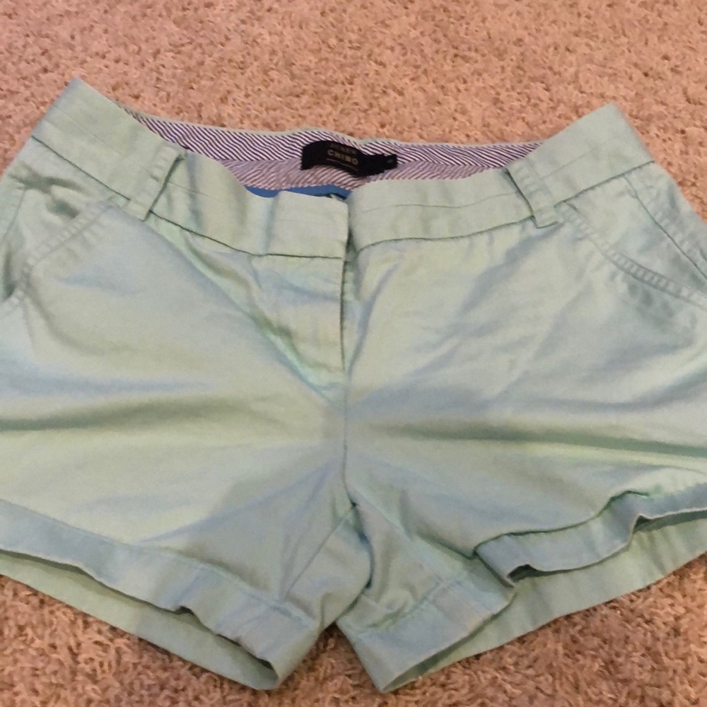 J. Crew Chino aqua shorts! Adorable! EUC!